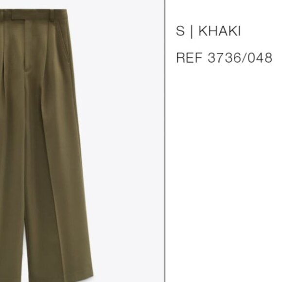 Pleated straight-leg pants - Picture 1 of 8